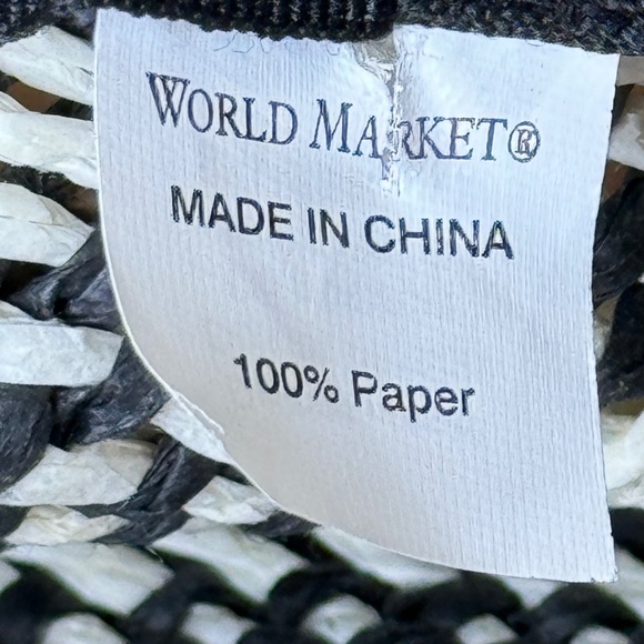 Cost Plus World Market Mosaic Geo Pattern Woven Sunburst 6” Brim Summer Sunhat - Picture 6 of 7